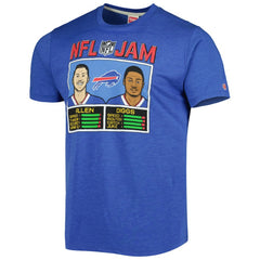 Josh Allen & Stefon Diggs Buffalo Bills Homage Unisex NFL Jam Tri-Blend T-Shirt Heather Royal