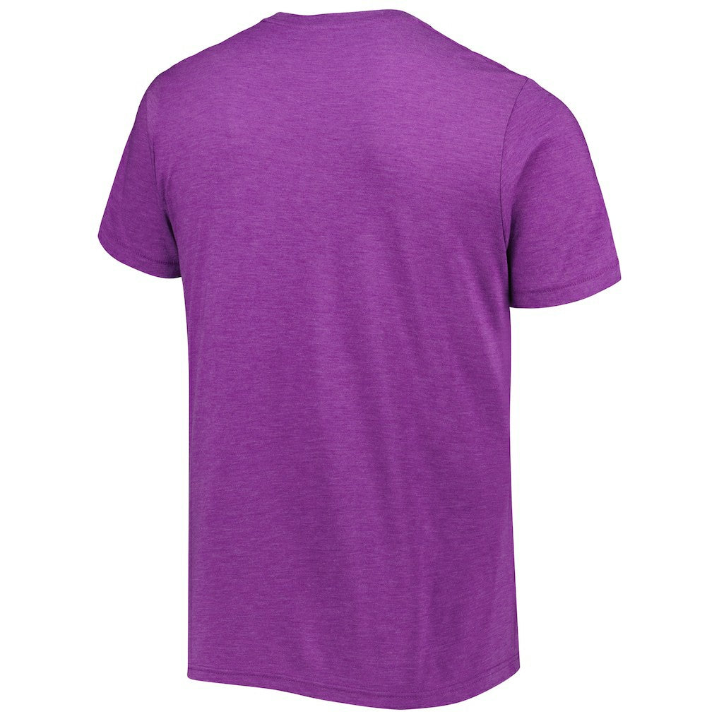 Justin Jefferson Minnesota Vikings Homage Unisex NFL Blitz Player Tri-Blend T-Shirt Heathered Heather Purple