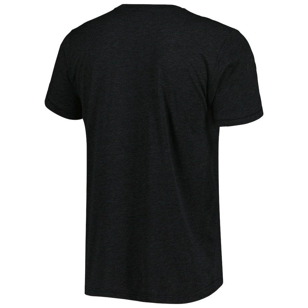 Deion Sanders Atlanta Falcons Homage Unisex NFL Blitz Retired Player Tri-Blend T-Shirt Heathered Heather Black