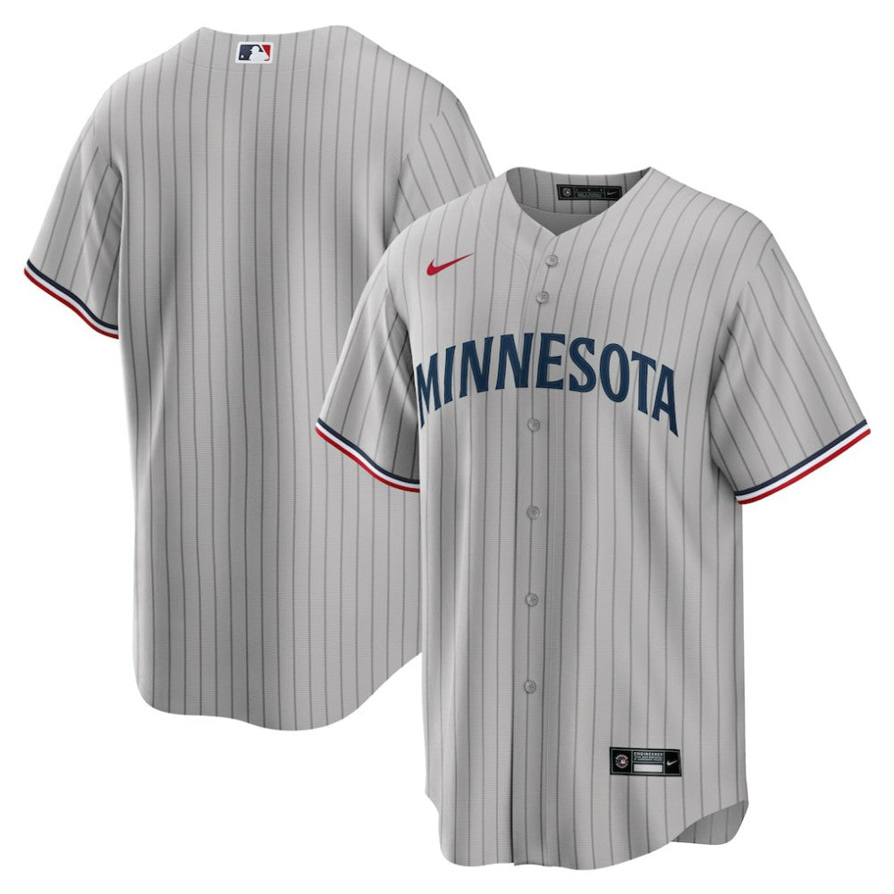 Minnesota Twins Nike Road Replica Team Jersey - Gray - Nike Lifestyle