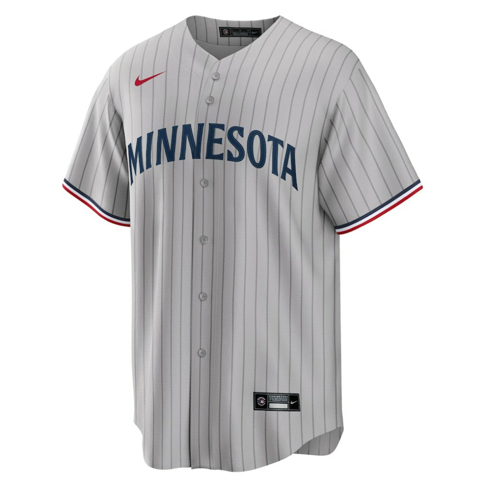 Minnesota Twins Nike Road Replica Team Jersey - Gray - Nike Lifestyle