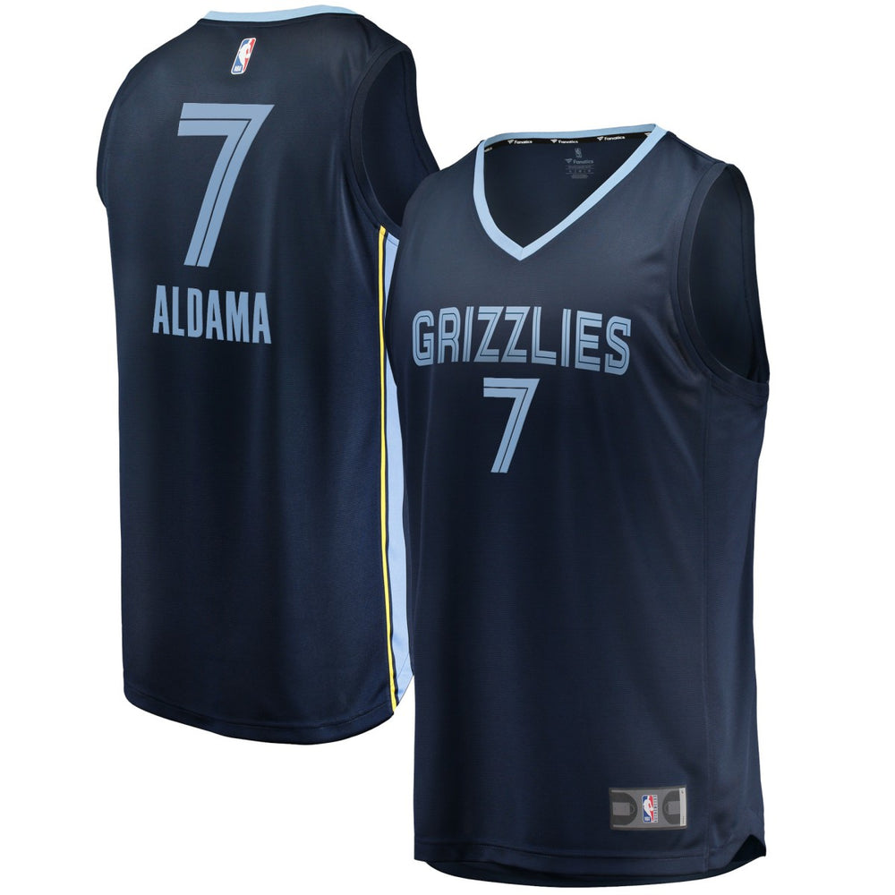 Santi Aldama Memphis Grizzlies Fast Break Replica Jersey Icon Edition Navy | Fanatics for sale
