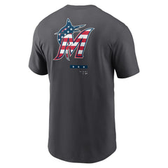 Miami Marlins Nike Americana T-Shirt - Anthracite - Nike Sale