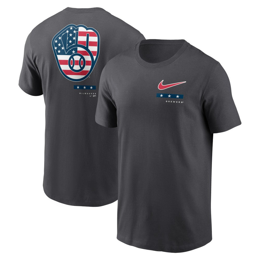 Milwaukee Brewers Nike Americana T-Shirt - Anthracite - Nike Discount