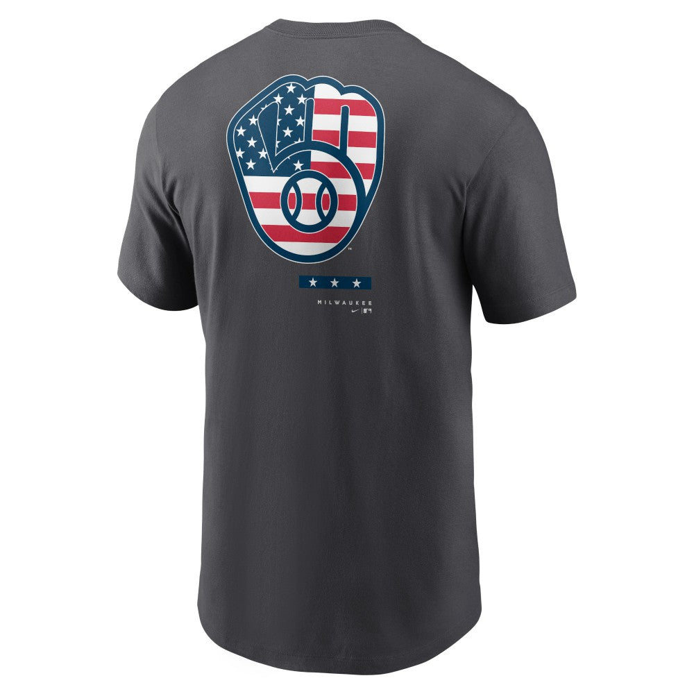 Milwaukee Brewers Nike Americana T-Shirt - Anthracite - Nike Discount