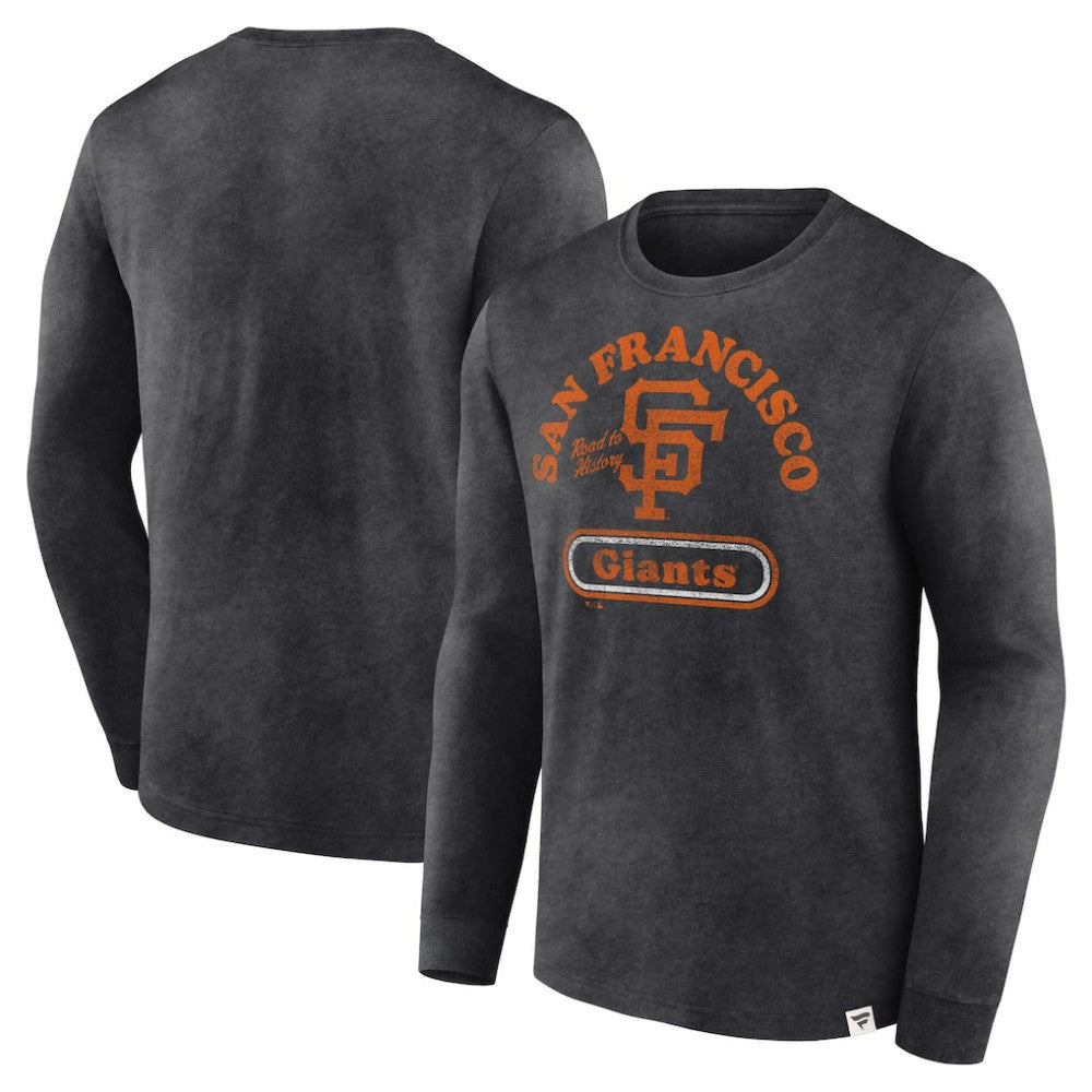 San Francisco Giants Fanatics Circus Catch Long Sleeve T-Shirt - Charcoal - Fanatics on Sale
