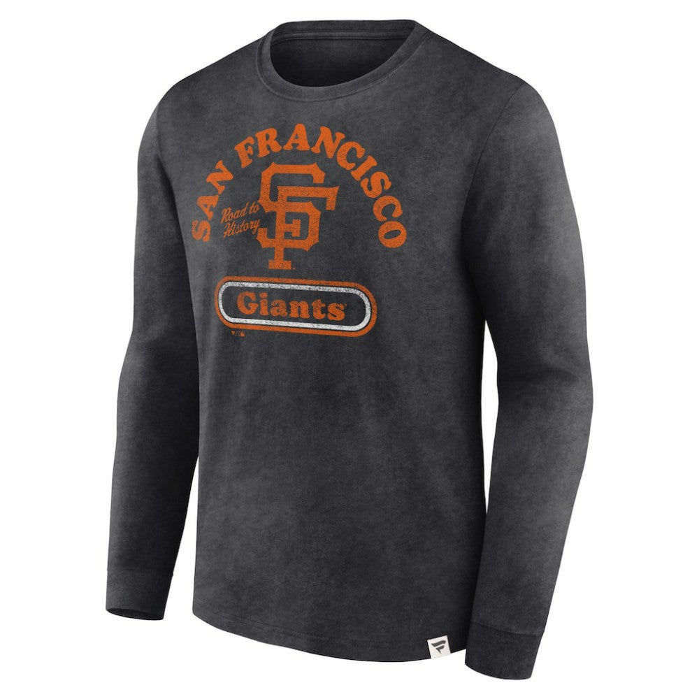 San Francisco Giants Fanatics Circus Catch Long Sleeve T-Shirt - Charcoal - Fanatics on Sale