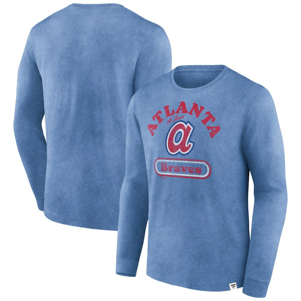 Atlanta Braves Fanatics Circus Catch Long Sleeve T-Shirt - Royal - Fanatics on Sale