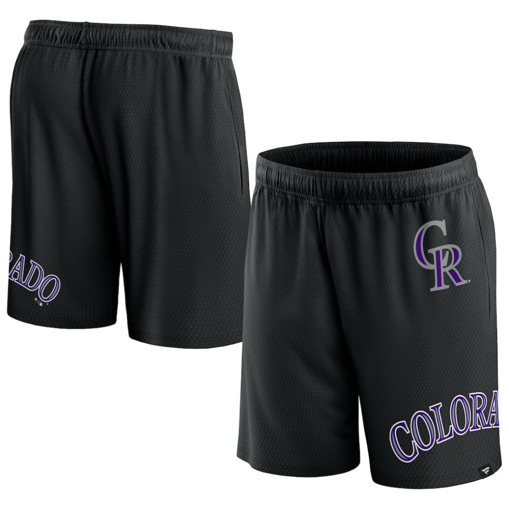 Colorado Rockies Fanatics Clincher Mesh Shorts - Black - Fanatics Online