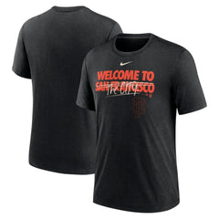 San Francisco Giants Nike Home Spin Tri-Blend T-Shirt - Heather Black - Nike on Sale