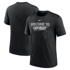 Chicago White Sox Nike Home Spin Tri-Blend T-Shirt - Heather Black - Nike Discount