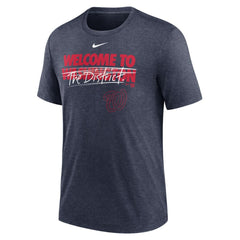 Washington Nationals Nike Home Spin Tri-Blend T-Shirt - Heather Navy - Nike Online