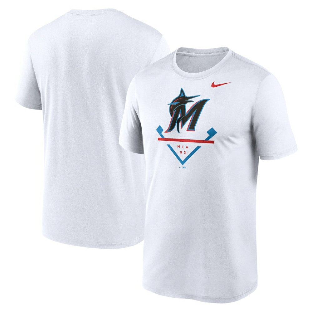 Miami Marlins Nike Icon Legend Dri-FIT T-Shirt - White - Nike on Sale