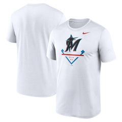 Miami Marlins Nike Icon Legend Dri-FIT T-Shirt - White - Nike on Sale