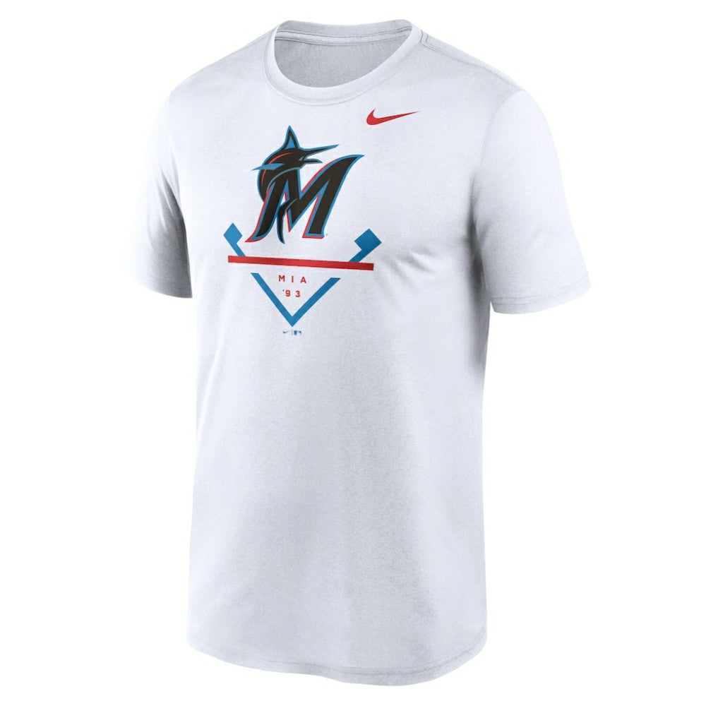 Miami Marlins Nike Icon Legend Dri-FIT T-Shirt - White - Nike on Sale