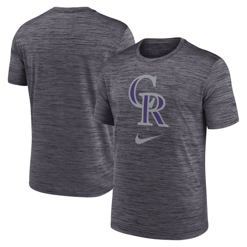 Colorado Rockies Nike Logo Velocity Performance T-Shirt - Black - Nike Sale