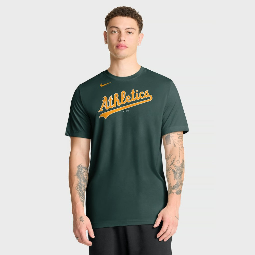 Athletics Nike New Legend Wordmark Dri-FIT T-Shirt - Green - Nike Online