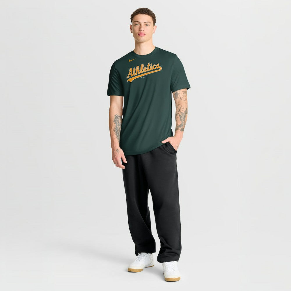 Athletics Nike New Legend Wordmark Dri-FIT T-Shirt - Green - Nike Online