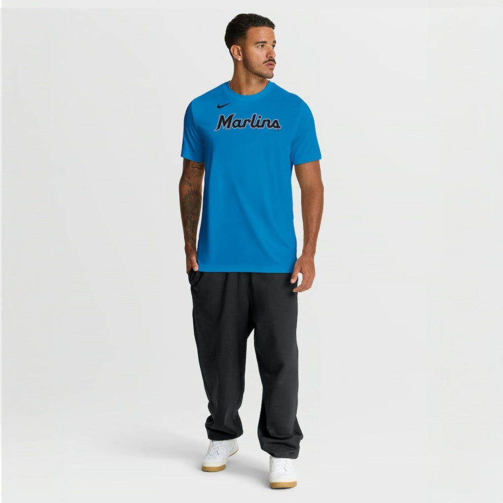 Miami Marlins Nike New Legend Wordmark Dri-FIT T-Shirt - Light Blue - Nike Online