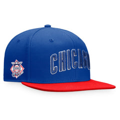 Chicago Cubs Fanatics Fundamental Two-Tone Fitted Hat - Royal/Red - Fanatics Lifestyle