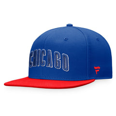 Chicago Cubs Fanatics Fundamental Two-Tone Fitted Hat - Royal/Red - Fanatics Lifestyle