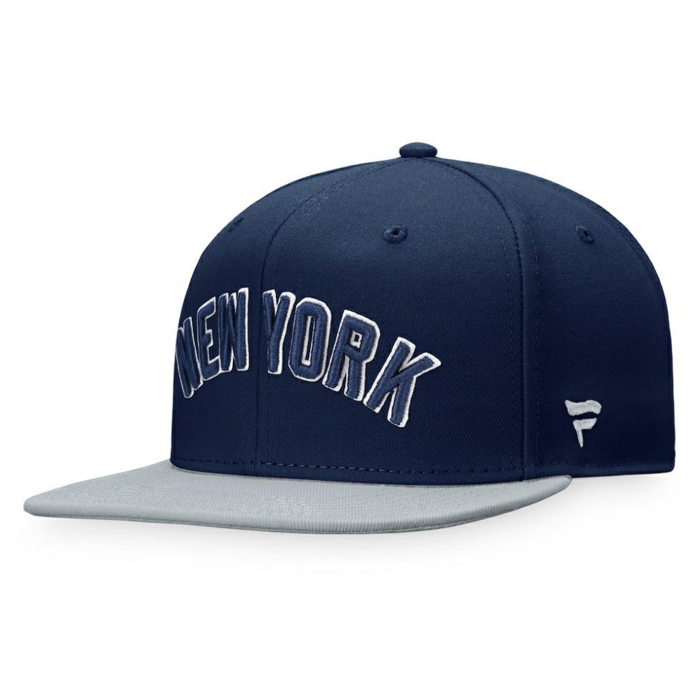 New York Yankees Fanatics Fundamental Two-Tone Fitted Hat - Navy/Gray - Fanatics on Sale