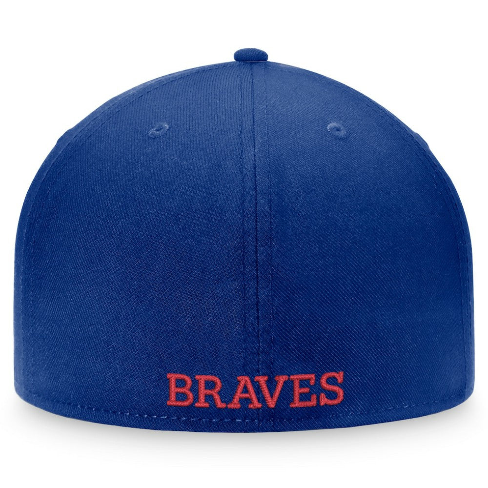 Atlanta Braves Fanatics Heritage Patch Fitted Hat - Royal/Red - Fanatics on Sale