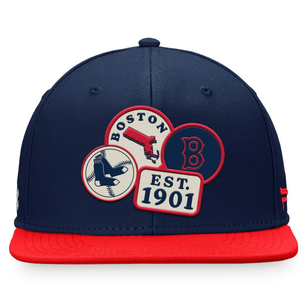 Boston Red Sox Fanatics Heritage Patch Fitted Hat - Navy - Fanatics Lifestyle