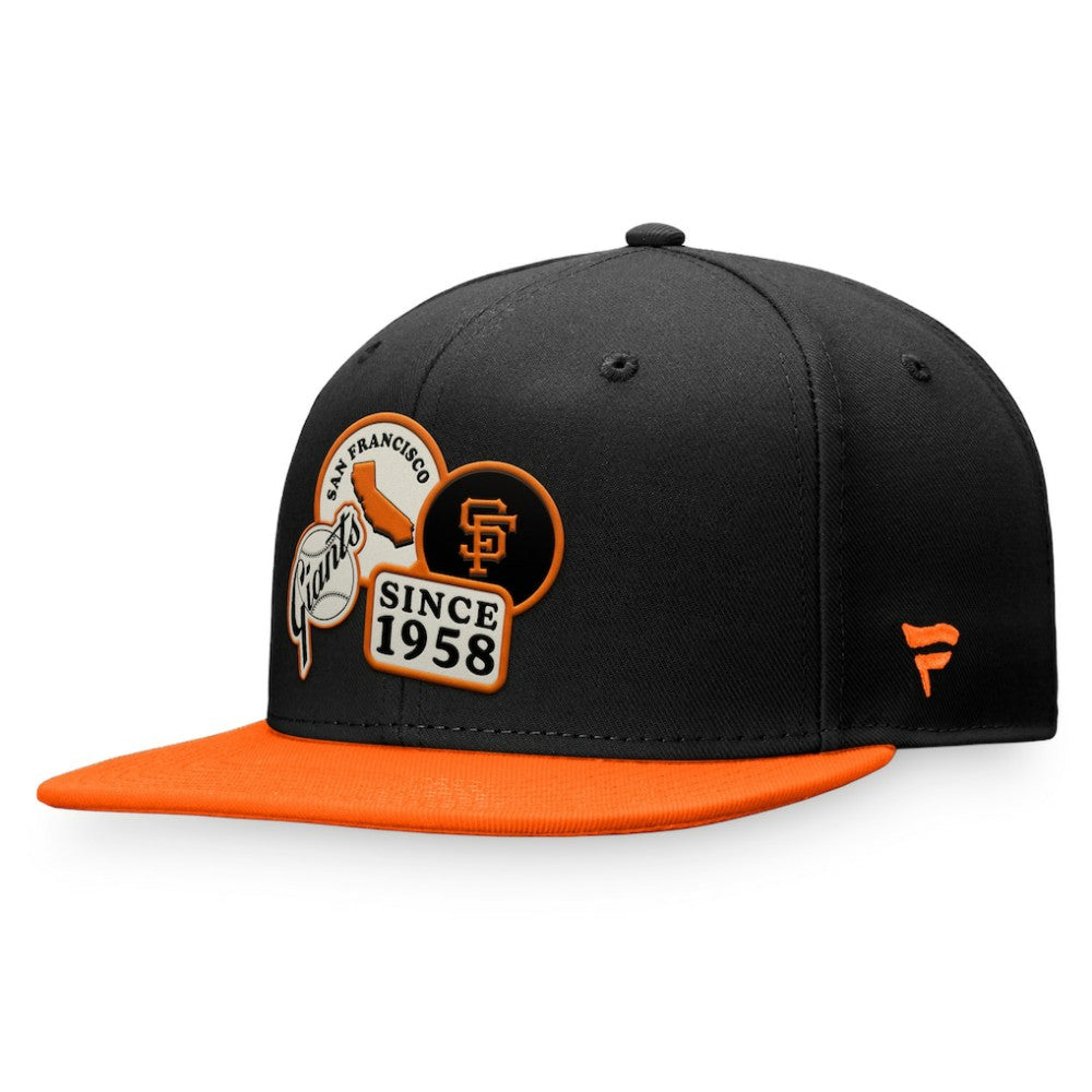 San Francisco Giants Fanatics Heritage Patch Fitted Hat - Black/Orange - Fanatics Online