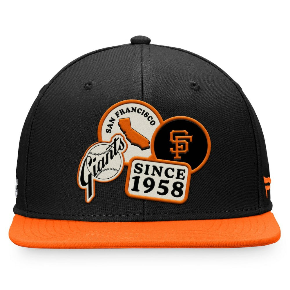 San Francisco Giants Fanatics Heritage Patch Fitted Hat - Black/Orange - Fanatics Online