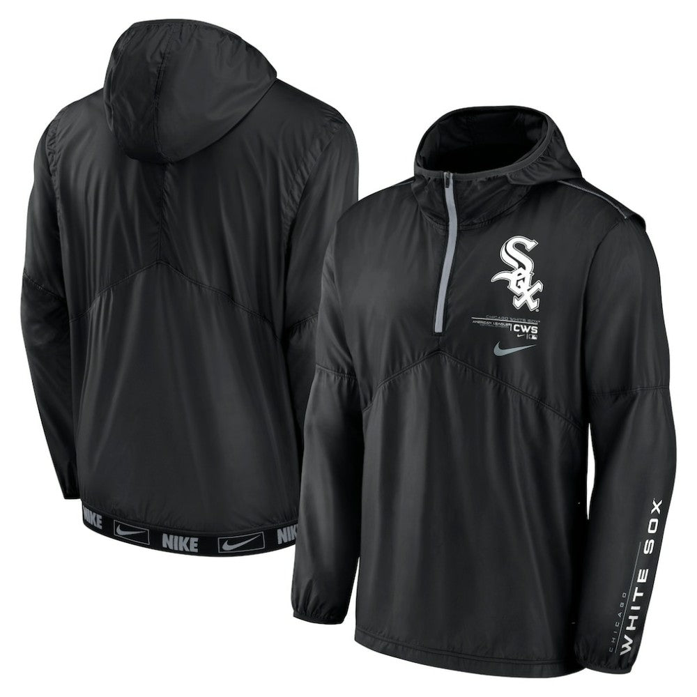 Chicago White Sox Nike Authentic Night Game Performance Half-Zip Windbreaker - Black - Nike on Sale