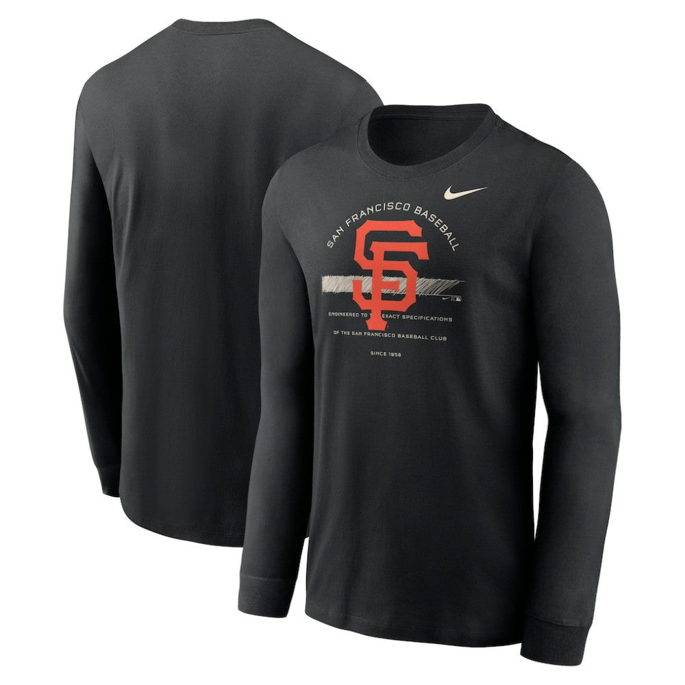 San Francisco Giants Nike Over Arch Performance Long Sleeve T-Shirt - Black - Nike Discount