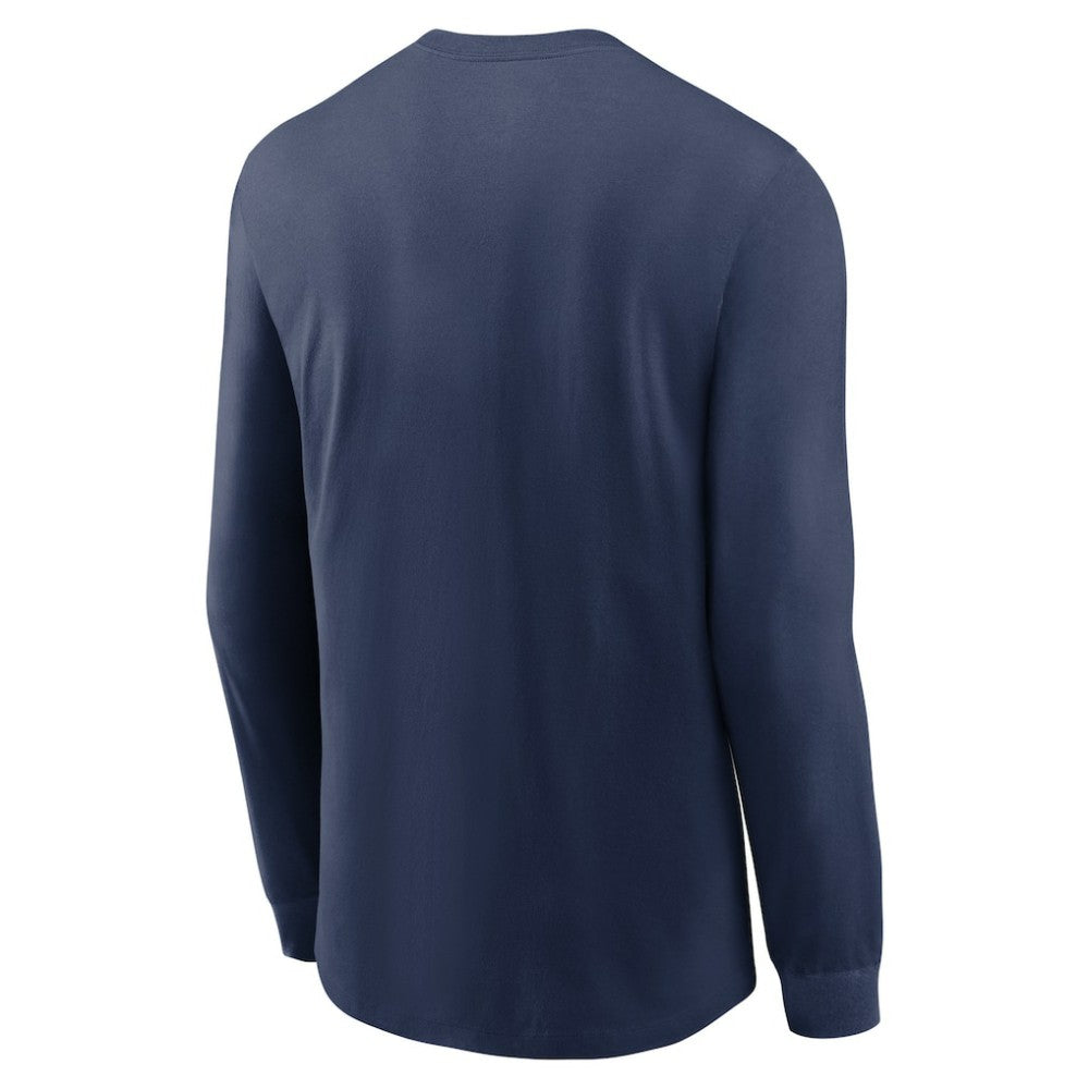 Minnesota Twins Nike Over Arch Performance Long Sleeve T-Shirt - Navy - Nike Lifestyle