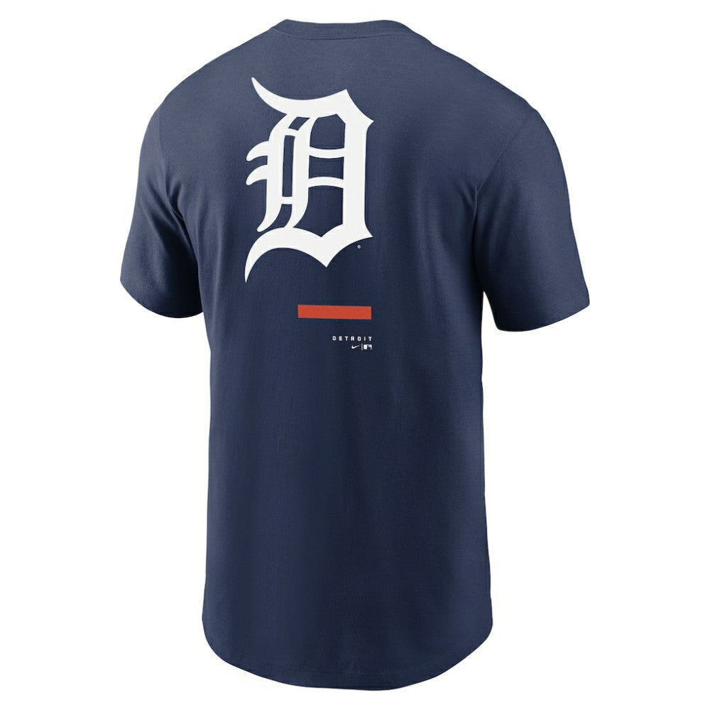 Detroit Tigers Nike Over the Shoulder T-Shirt - Navy - Nike Discount
