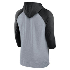 Chicago White Sox Nike Baseball Raglan 3/4-Sleeve Pullover Hoodie - Heather Gray/Heather Black - Nike Discount