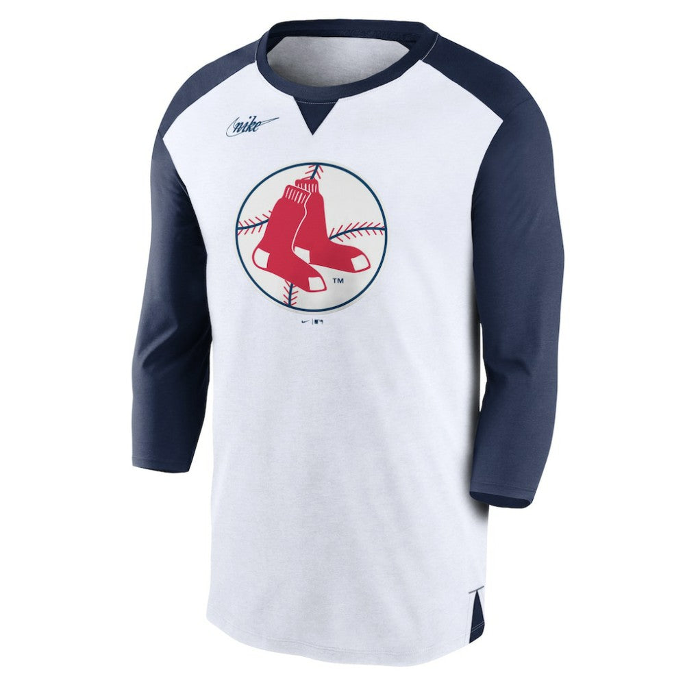 Boston Red Sox Nike Rewind 3/4-Sleeve T-Shirt - White/Navy - Nike Online