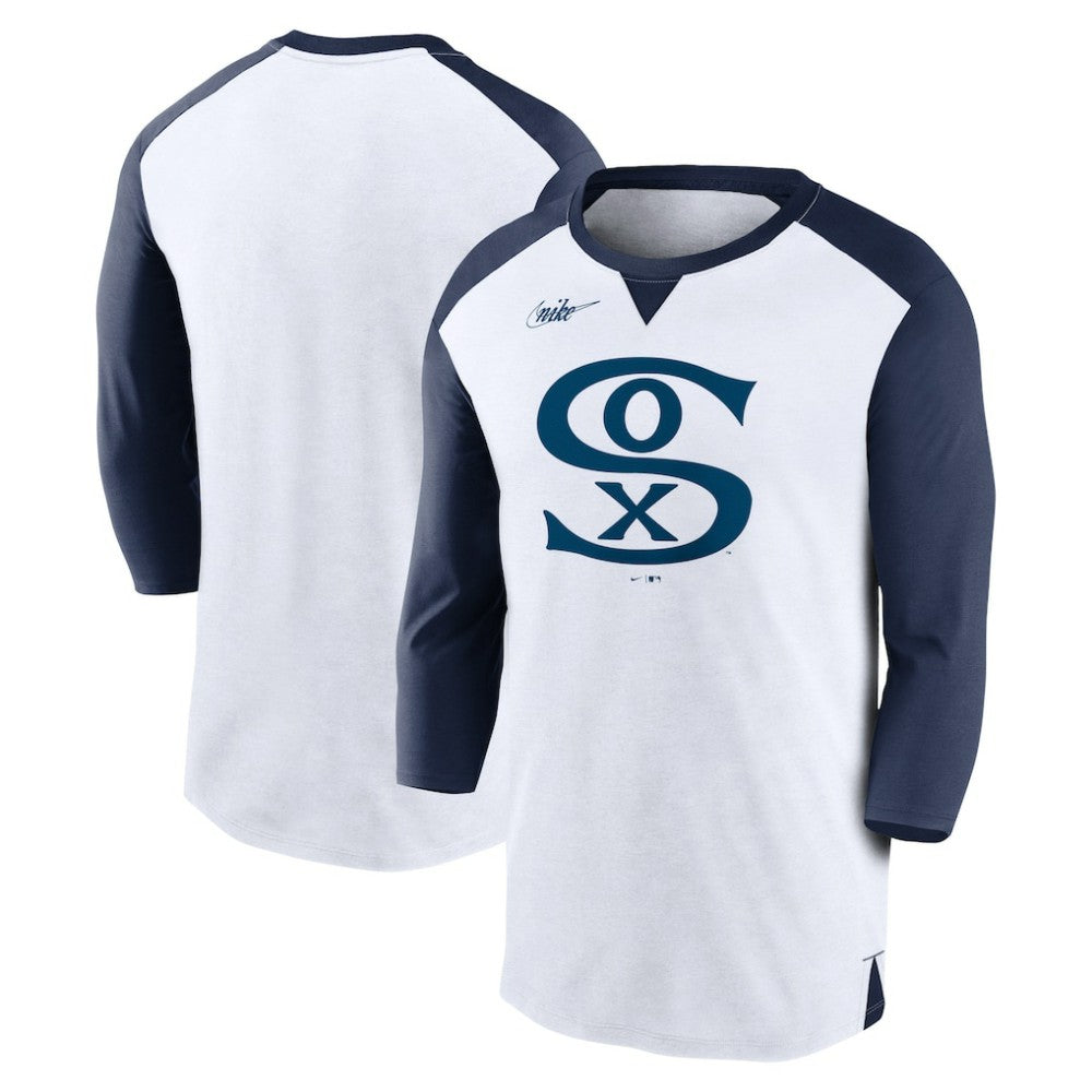 Chicago White Sox Nike Rewind 3/4-Sleeve T-Shirt - White/Navy - Nike Online