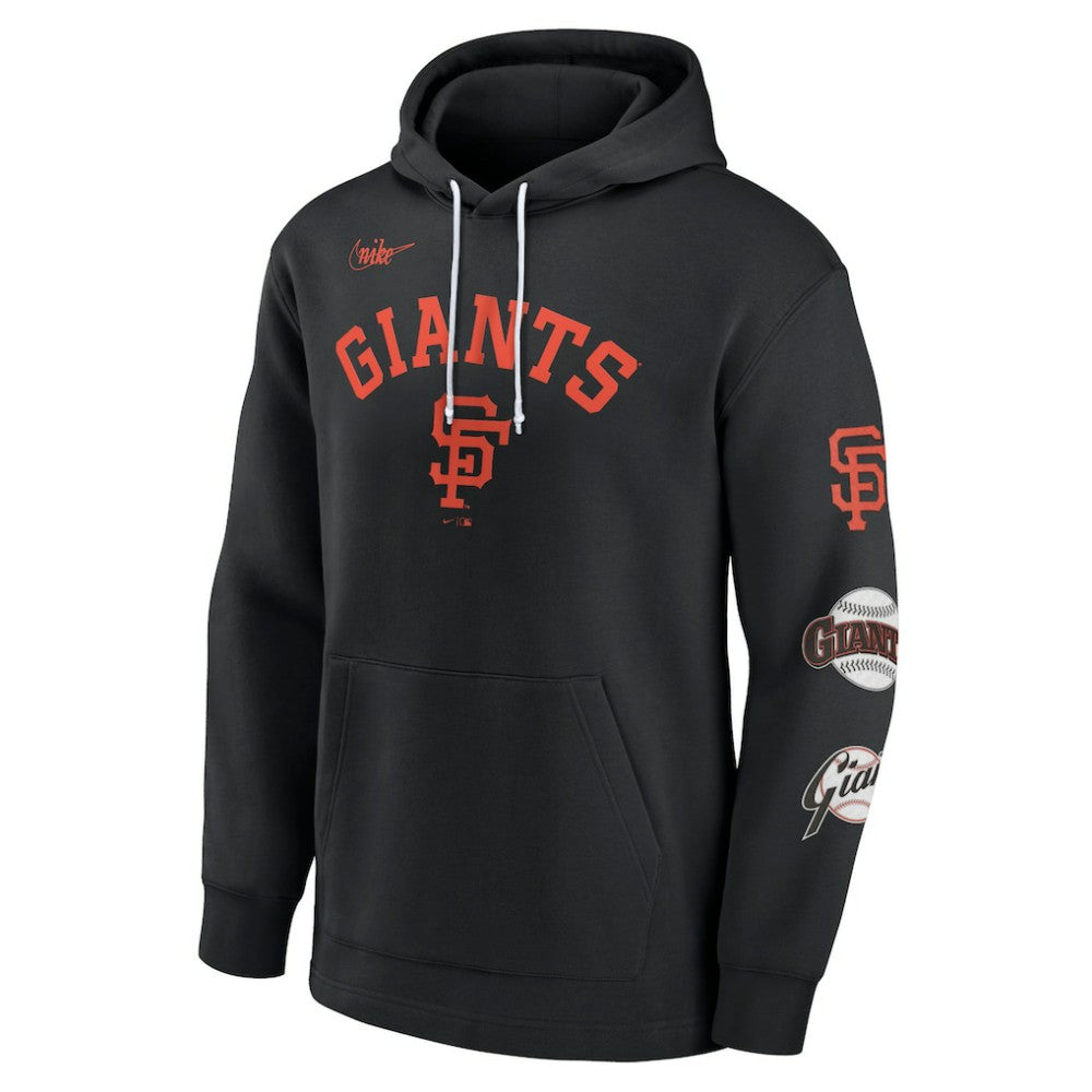 San Francisco Giants Nike Rewind Lefty Pullover Hoodie - Black - Nike Online