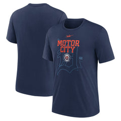 Detroit Tigers Nike Rewind Retro Tri-Blend T-Shirt - Navy - Nike Sale