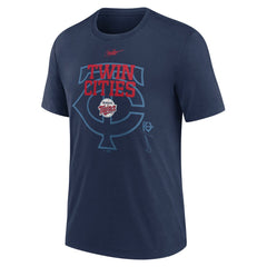 Minnesota Twins Nike Rewind Retro Tri-Blend T-Shirt - Navy - Nike Online