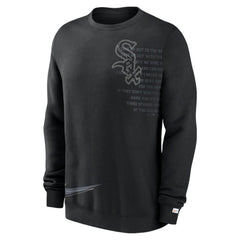 Chicago White Sox Nike Statement Ball Game Fleece Pullover Sweatshirt - Black - Nike Lifestyle