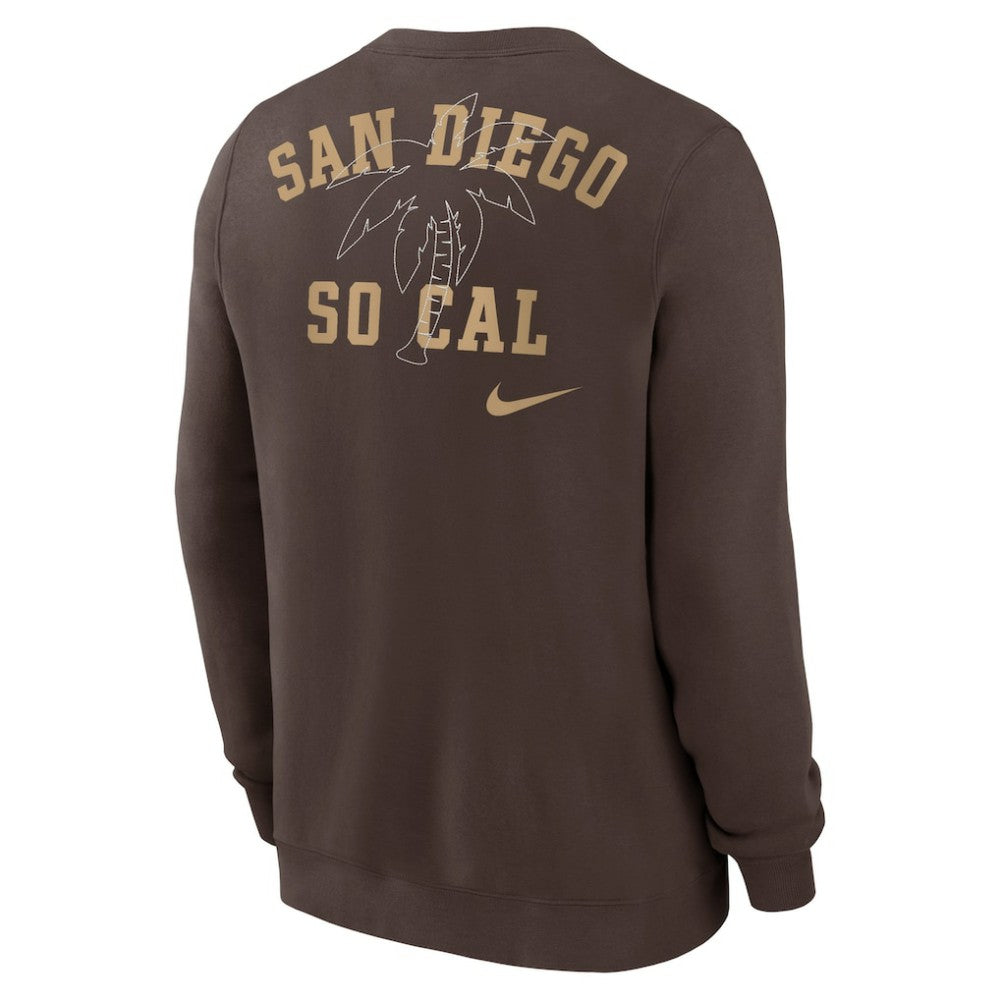San Diego Padres Nike Statement Ball Game Fleece Pullover Sweatshirt - Brown - Nike Lifestyle