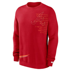Atlanta Braves Nike Statement Ball Game Fleece Pullover Sweatshirt - Red - Nike on Sale