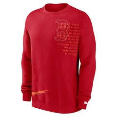 Boston Red Sox Nike Statement Ball Game Fleece Pullover Sweatshirt - Red - Nike Sale