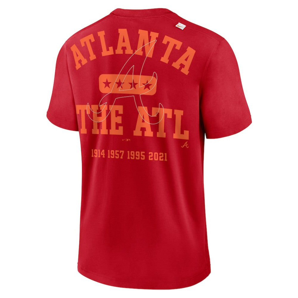 Atlanta Braves Nike Statement Game Over T-Shirt - Red - Nike Lifestyle
