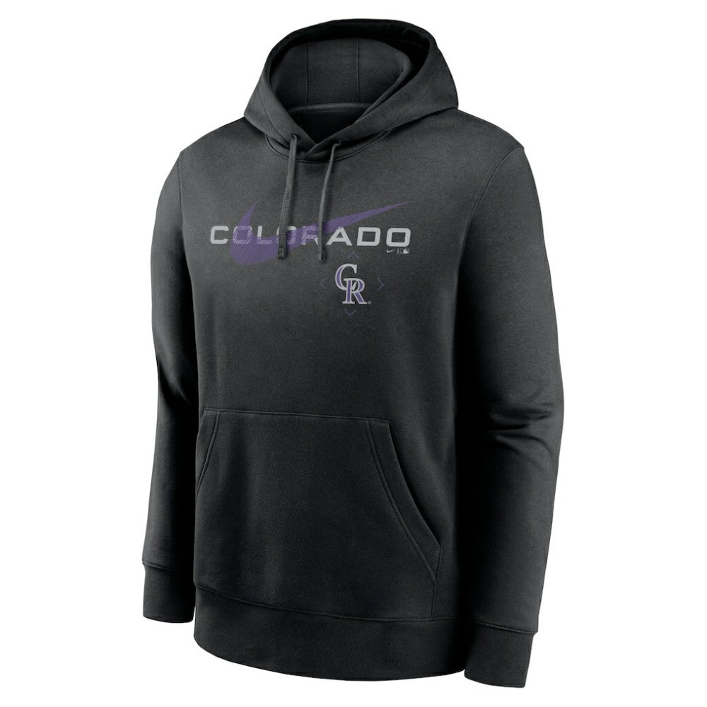 Colorado Rockies Nike Swoosh NeighborHOOD Pullover Hoodie - Black - Nike Online