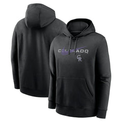 Colorado Rockies Nike Swoosh NeighborHOOD Pullover Hoodie - Black - Nike Discount