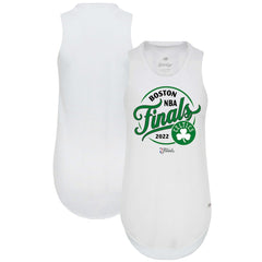 Boston Celtics Sportiqe Women's 2022 NBA Finals Janie Tri-Blend Tank Top White