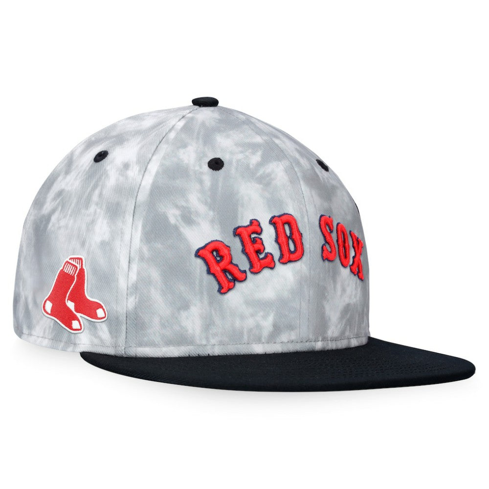 Boston Red Sox Fanatics Smoke Dye Fitted Hat - Black/White - Fanatics Lifestyle