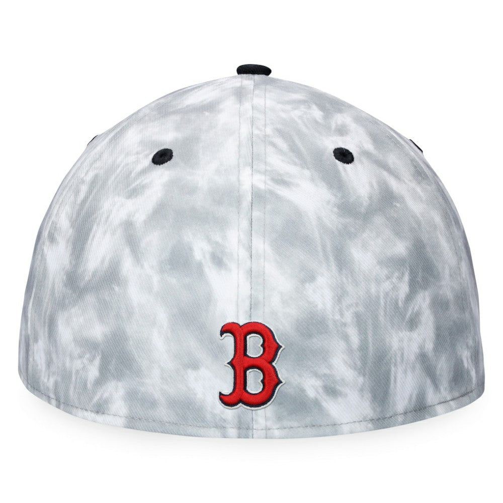 Boston Red Sox Fanatics Smoke Dye Fitted Hat - Black/White - Fanatics Lifestyle